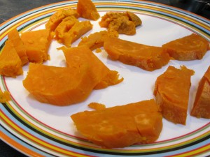 cooked cut yam Cooked Yam Cut