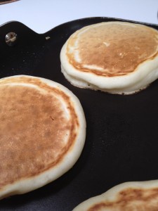 Pancakes cooking